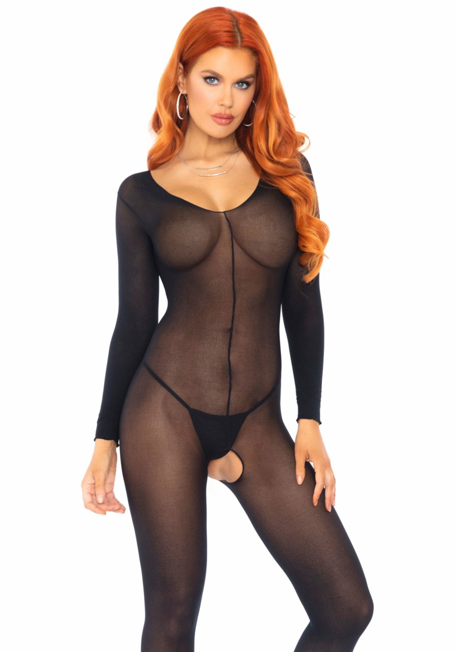 Lingerie Leg Avenue | Cover Me Bodystocking Met Lange Mouwen