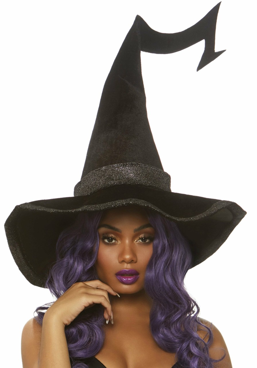 Accessories Leg Avenue | Bewitched Velvet Witch Hat Zwart