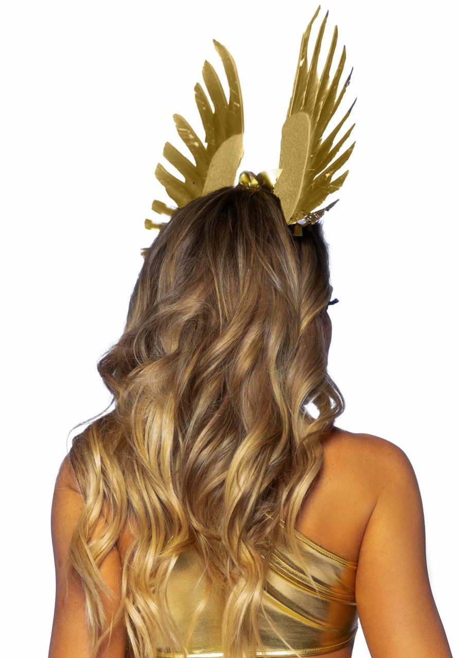 Accessories Leg Avenue | Gouden Bloemen En Veren Godinnen Haarband Gold