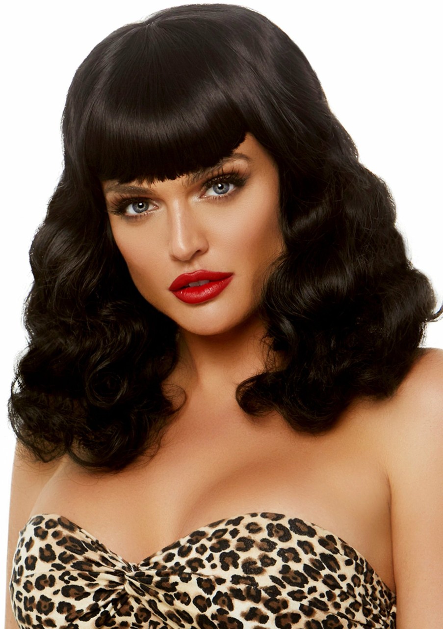 Accessories Leg Avenue | Retro Bang Curly Bob Wig